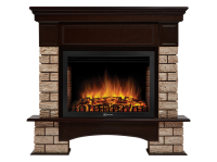 Портал Firelight Forte Wood 25 камень коричневый, шпон темный дуб