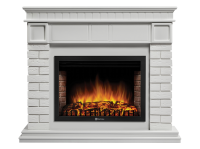 Портал Firelight Bricks 25U (угловой) камень белый, белая эмаль