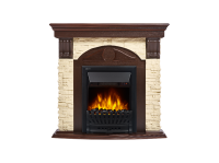 Портал Firelight Torre Classic U (угловой) камень слоновая кость, шпон темный дуб