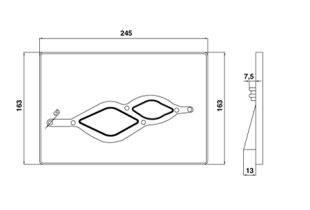 CREAVIT Кнопка для инсталляции UFO хром глянец